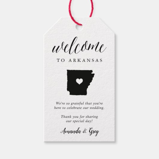 Welkom Arkansas Wedding Cadeaulabel (Voorkant)