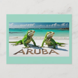 Welkom Aruba ansichtkaart Feestdagenkaart
