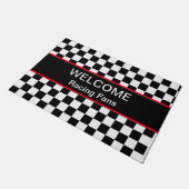 Welkom auto-racerventilatoren deurmat (Schuin)