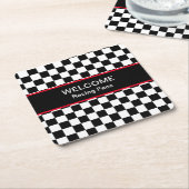 Welkom auto-racerventilatoren kartonnen onderzetters (Schuin)