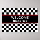 Welkom auto-racerventilatoren poster (Voorkant)
