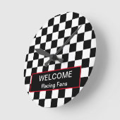 Welkom auto-racerventilatoren ronde klok (Hoek)