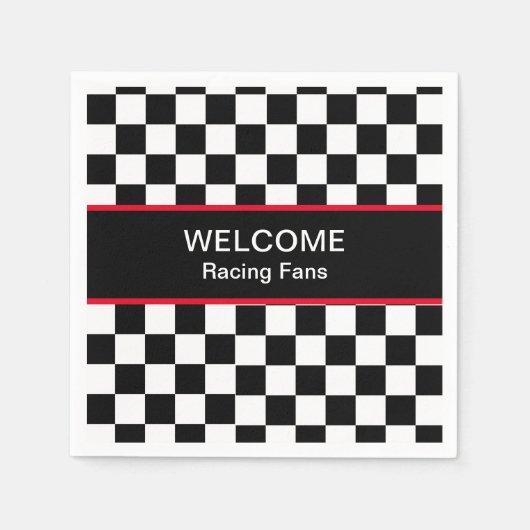 Welkom auto-racerventilatoren servet (Voorkant)