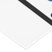 Welkom Azure Blue Silver Black Polka Dots Tafelkleed (Gekanteld)