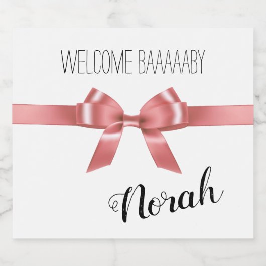 Welkom Baaaby Little Lamb Shower Celebrate Party Sparkling Wijnetiket (Enkel label)