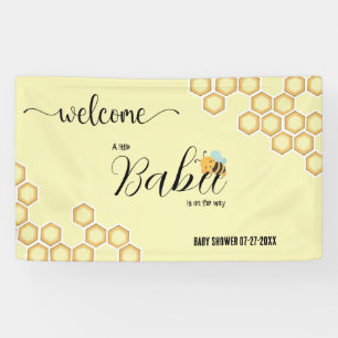 Welkom Babee op komst Datum Baby Shower Spandoek