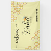 Welkom Babee op komst Datum Baby Shower  Spandoek (Verticaal)