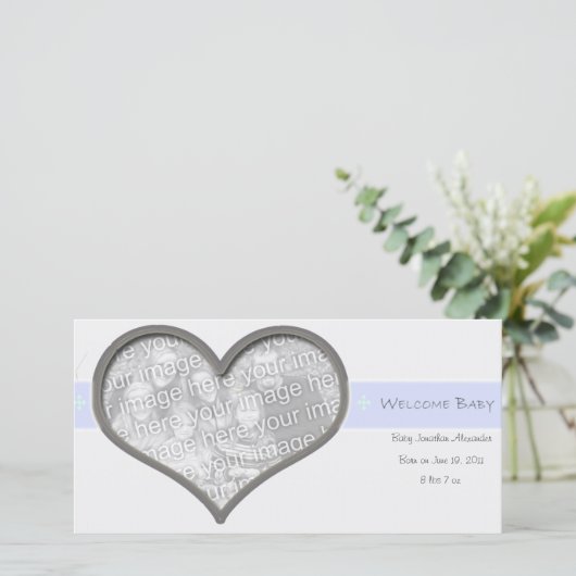 Welkom Baby Aankondiging (Staand voorkant)