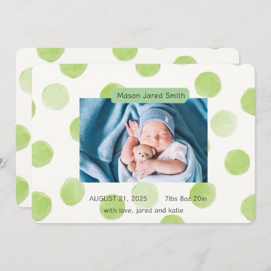 Welkom Baby Aankondiging (Voorkant / Achterkant)