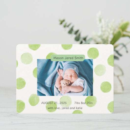 Welkom Baby Aankondiging (Staand voorkant)