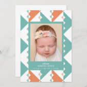 WELKOM BABY | Aankondiging moderne vorm geboorte (Voorkant / Achterkant)