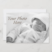 Welkom Baby Aankondiging Pastel Boom Eigen Foto (Achterkant)