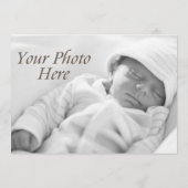 Welkom Baby Aankondiging Pastel Tree Aangepaste fo (Achterkant)