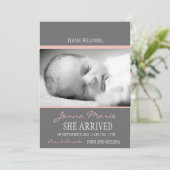 "Welkom Baby" - Aankondiging van geboorte (Staand voorkant)