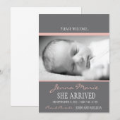 "Welkom Baby" - Aankondiging van geboorte (Voorkant / Achterkant)