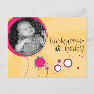 Welkom Baby Aankondigingskaart