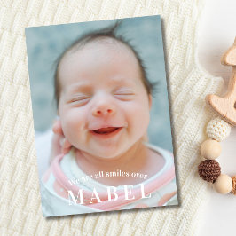 Welkom Baby Alle Smiles Foto Collage Geboorte Aankondiging