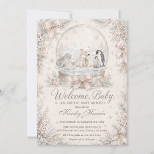 Welkom Baby Arctische Winter Baby Shower Kaart
