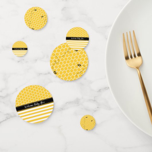 Welkom Baby Bijentafel Confetti Honingraat Ontwerp (Groep)