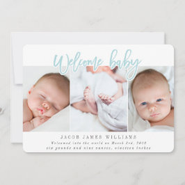 WELKOM BABY-BLUE AANKONDIGING