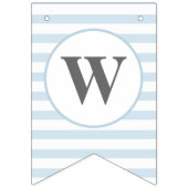 Welkom Baby Blue Stripe Boy Baby shower Sprinkle Vlaggetjes (Derde vlag)