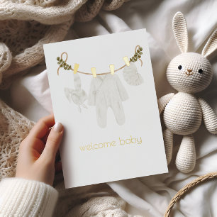Welkom Baby Boho Folie Congratulatiekaart Wenskaart