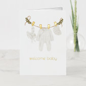 Welkom Baby Boho Folie Gefeliciteerd Kaart (Voorkant)