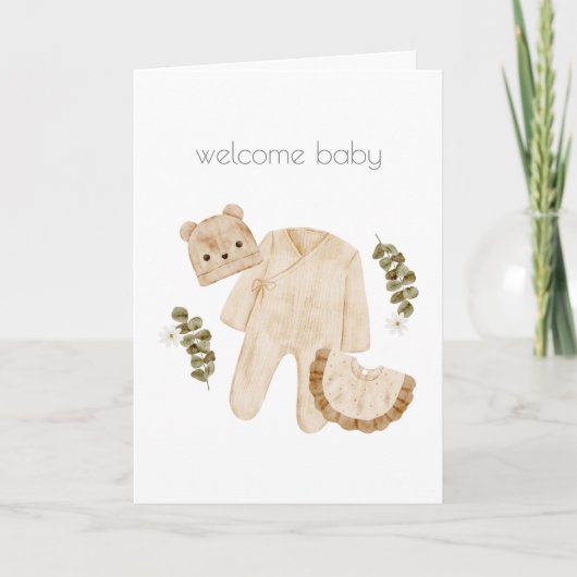 Welkom Baby Boho Gefeliciteerd Kaart (Voorkant)