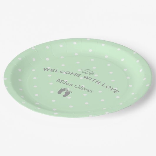 Welkom baby bord papier (Gekanteld)