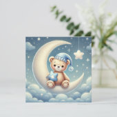 Welkom Baby Boy Aankondiging (Staand voorkant)