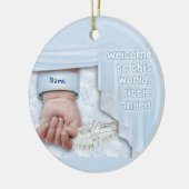 Welkom Baby Boy (aanpasbaar) Keramisch Ornament (Links)