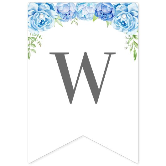 Welkom Baby Boy Blue Olifant Douche Sprinkle Vlaggetjes (Derde vlag)