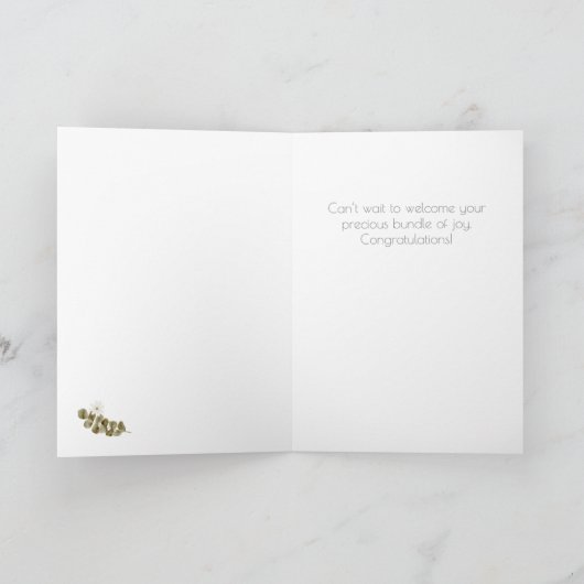 Welkom Baby Boy Boho Gefeliciteerd Kaart (Binnen)