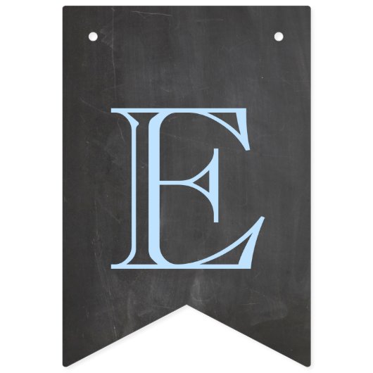 Welkom Baby Boy Chalkboard Look Vlaggetjes (Tweede vlag)