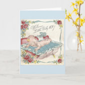  - Welkom Baby Boy, Kaart (Gele Bloem)