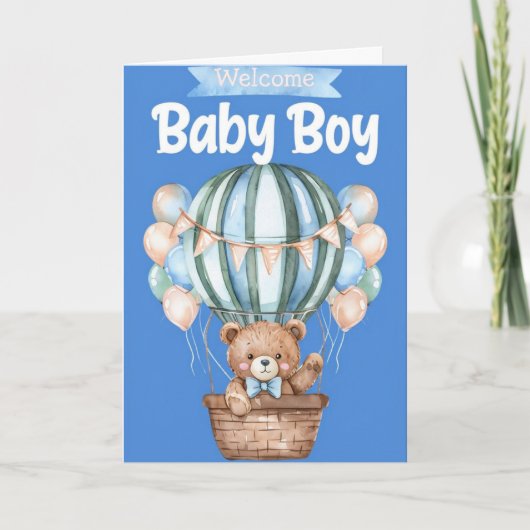 Welkom Baby Boy Kaart (Voorkant)