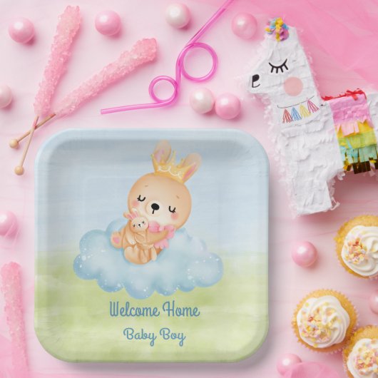 Welkom Baby Boy Paper Bord (Feest)