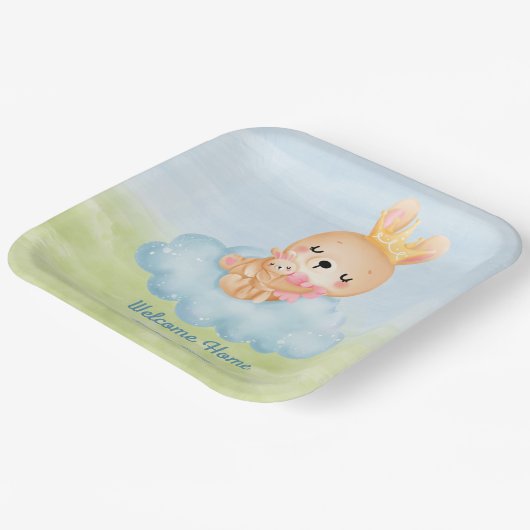 Welkom Baby Boy Paper Bord (Gebogen)