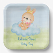 Welkom Baby Boy Paper Bord (Voorkant)