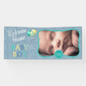 Welkom Baby Boy Polka Dots Spandoek (Horizontaal)