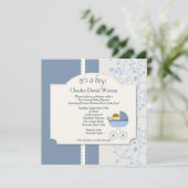 Welkom Baby Boy Shower Uitnodiging (Staand voorkant)