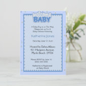 Welkom Baby Boy Shower Uitnodiging (Staand voorkant)