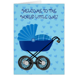 Welkom Baby Boy - Wenskaart van 5 x 7 inch