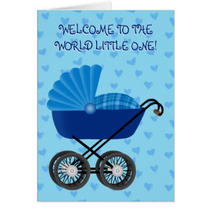 Welkom Baby Boy - Wenskaart van 5 x 7 inch