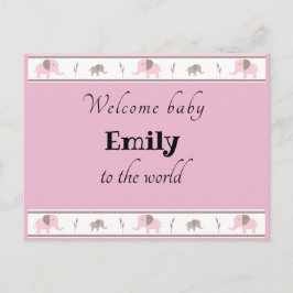 Welkom baby briefkaart