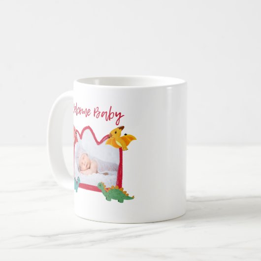 Welkom Baby Cartoon Mok - Perfect Pasgeboren Gift (Voorkant links)