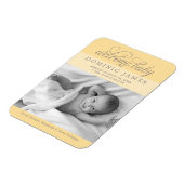 Welkom Baby Elegant Foto geboorteaankondiging Magneet (Linkerzijde)
