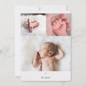 Welkom Baby Eucalyptus Greenery Monogram Geboorte Aankondiging (Achterkant)