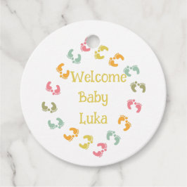 Welkom Baby Feet Personaliseer gunsttags Bedankjes Labels