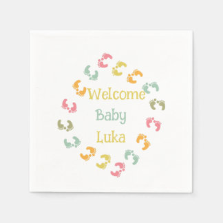 Welkom Baby Feet Personaliseer gunsttags Servet